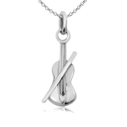 violin sterling silver pendatn