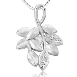 leaf sterling silver pendants