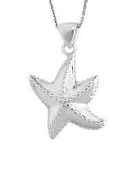 Silver starfish pendants