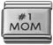 Wholesale Word #1 Mom laser charm and wholesale 925 sterling silver beads for personalized silver jewelry