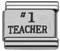 Wholesale Word #1 Teacher laser charm and wholesale 925 sterling silver beads for personalized silver jewelry