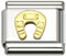 Wholesale Gold plated horseshoe Italian charm and wholesale 925 sterling silver beads for personalized silver jewelry