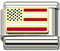Wholesale U. S. Flag Italian charm and wholesale 925 sterling silver beads for personalized silver jewelry