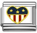 heart us flag charms
