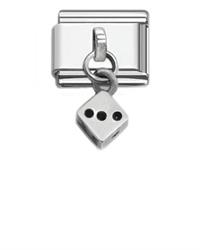 Dangling dice Italian charms