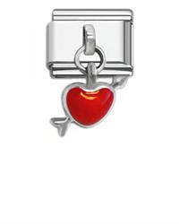 Dangling heart Italian charms