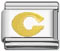 Wholesale Gold plated alphabet Italian charm G and wholesale 925 sterling silver beads for personalized silver jewelry