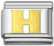Wholesale Gold plated alphabet Italian charm H and wholesale 925 sterling silver beads for personalized silver jewelry