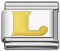Wholesale Gold plated alphabet Italian charm L and wholesale 925 sterling silver beads for personalized silver jewelry