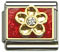 Wholesale Rhinestone flower Italian charm and wholesale 925 sterling silver beads for personalized silver jewelry