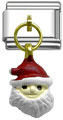 Wholesale Dangle Santa's face Italian charm and wholesale 925 sterling silver beads for personalized silver jewelry