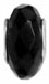 wholesale Black facet glass bead with sterling silver caps for Pandora silver jewelry and Murano jewellery