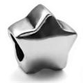 wholesale Shiny star 925 sterling silver bead for Pandora silver jewelry and Murano jewellery