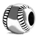 wholesale Baseball 925 sterling silver bead for Pandora silver jewelry and Murano jewellery