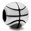 wholesale Basketball 925 sterling silver bead for Pandora silver jewelry and Murano jewellery
