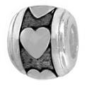 wholesale Hearts on 925 sterling sterling silver bead for Pandora silver jewelry and Murano jewellery