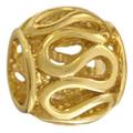 wholesale Gold plated decorated 925 sterling silver bead for Pandora silver jewelry and Murano jewellery