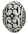 wholesale Decorated sterling silver bead medium for Pandora silver jewelry and Murano jewellery