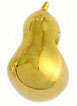 wholesale Gold plated pear 925 sterling silver bead for Pandora silver jewelry and Murano jewellery