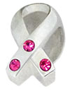 wholesale Pink ribbon 925 sterling silver bead for Pandora silver jewelry and Murano jewellery