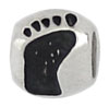 foot print silver beads