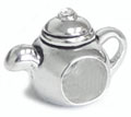 wholesale 3D teapot sterling silver bead for Pandora silver jewelry and Murano jewellery