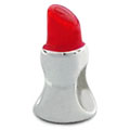 lipstick silver bead jewelry