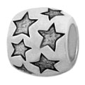 Stars on silver beads for European modular bracelets