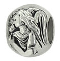 wholesale Angel embossed sterling silver bead for Pandora silver jewelry and Murano jewellery