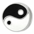 Ying Yang silver bead jewelry