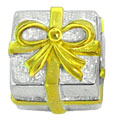 wholesale Gift box with gold plated ribbon sterling silver bead for Pandora silver jewelry and Murano jewellery