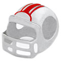 football helmet silver bead jewelry