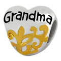 Grandma on 925 sterling silver bead jewelry