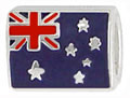 wholesale Australian flag sterling silver bead for Pandora silver jewelry and Murano jewellery