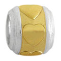 hearts on 925 sterling silver bead