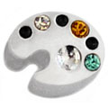 palette silver bead jewelry
