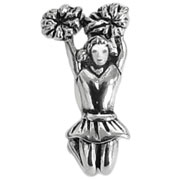 cheerleader silver bead jewelry