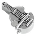 violin silver bead jewelry