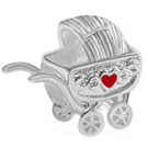 wholesale Baby carriage sterling silver bead for Pandora silver jewelry and Murano jewellery
