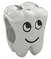 wholesale Tooth sterling sterling silver bead for Pandora silver jewelry and Murano jewellery