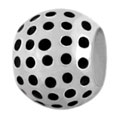 silver golf ball for European modular bracelets