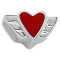 angel wing silver bead jewelry