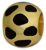 wholesale Gold vermeil leopard skin design silver bead for Pandora silver jewelry and Murano jewellery