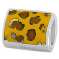leopard skin silver bead jewelry