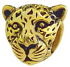 leopard face 925 sterling silver bead jewelry
