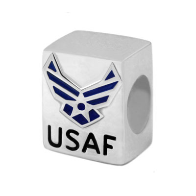 Air Force logo silver charm