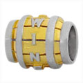 wine barrel sterling silver bead