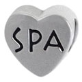 Word SPA on 925 sterling silver bead charm bracelets