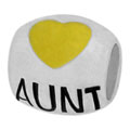 Aunt with heart 925 sterling silver bead jewelry