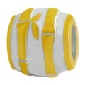 Bamboo on sterling silver bead for European charm bracelets